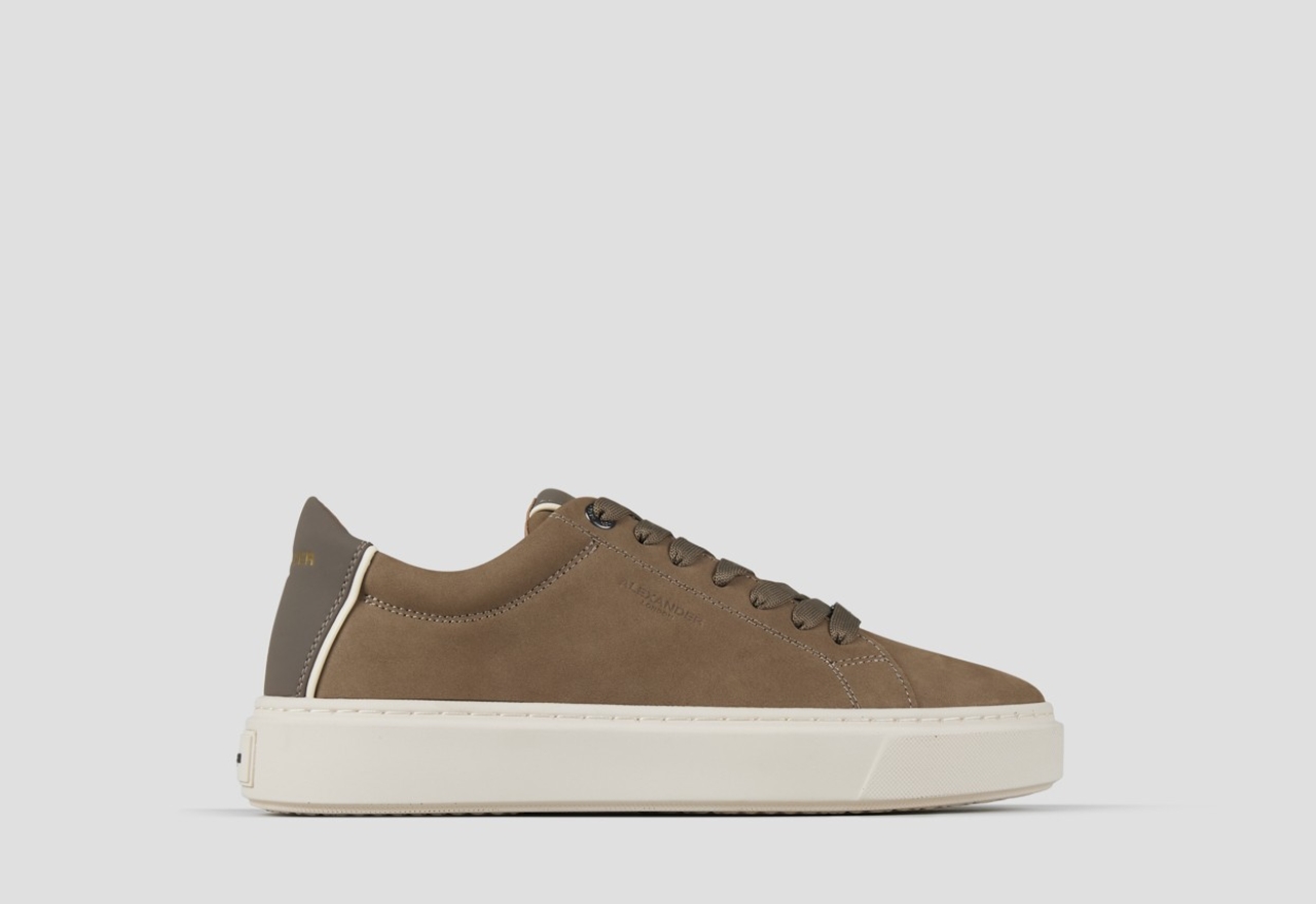 Sneakers Alexander Smith london man in military green nubuck and leather heel - 1