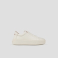 London High Woman in ivory smooth leather and ivory sole