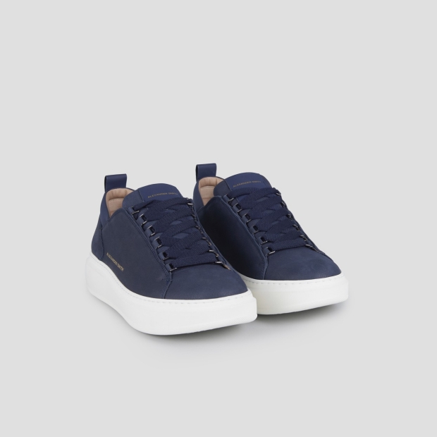 Sneakers Alexander Smith wembley man in blue bottalato nubuck and smooth leather details - 3
