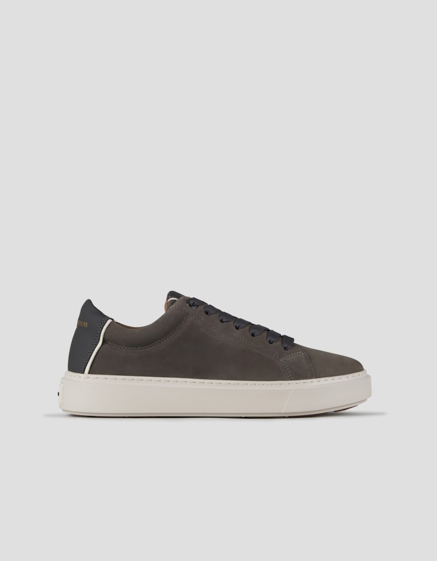 Sneakers Alexander Smith london man in dark grey nubuck and leather heel - 1