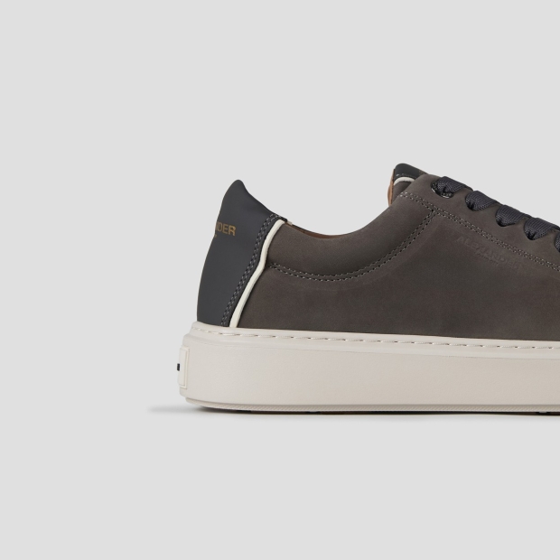 Sneakers Alexander Smith london man in dark grey nubuck and leather heel - 2