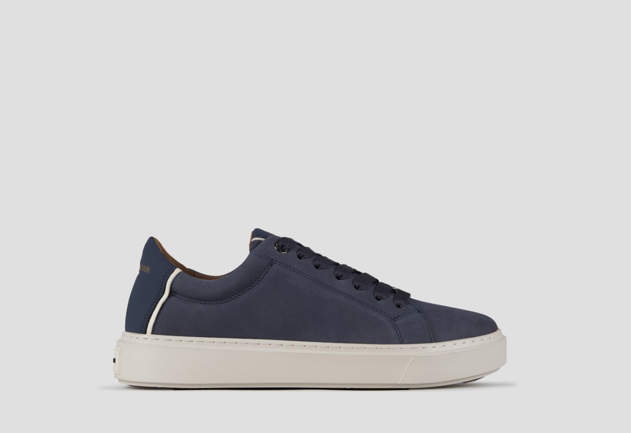 Sneakers Alexander Smith london man in blue nubuck and leather heel - 1
