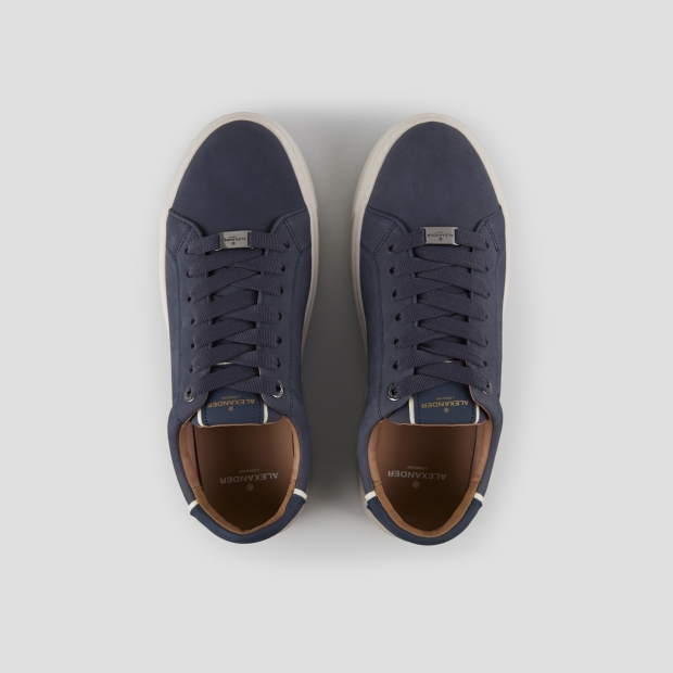 Sneakers Alexander Smith london man in blue nubuck and leather heel - 5