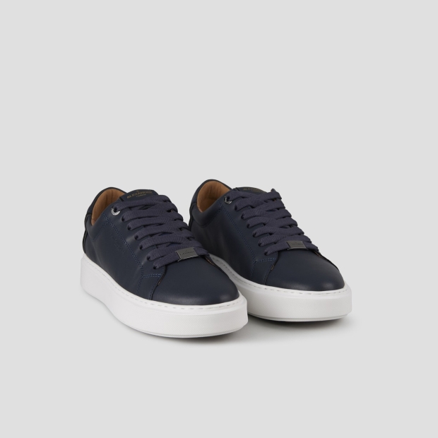 Sneakers Alexander Smith london man in blue smooth leather - 3
