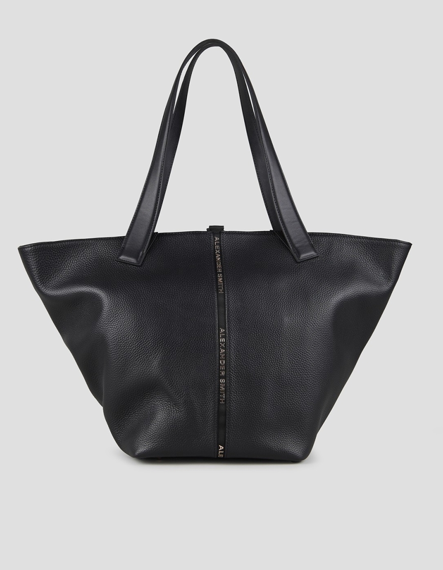 Sneakers Alexander Smith lauren large shoulder bag in black tumbled leather - 1