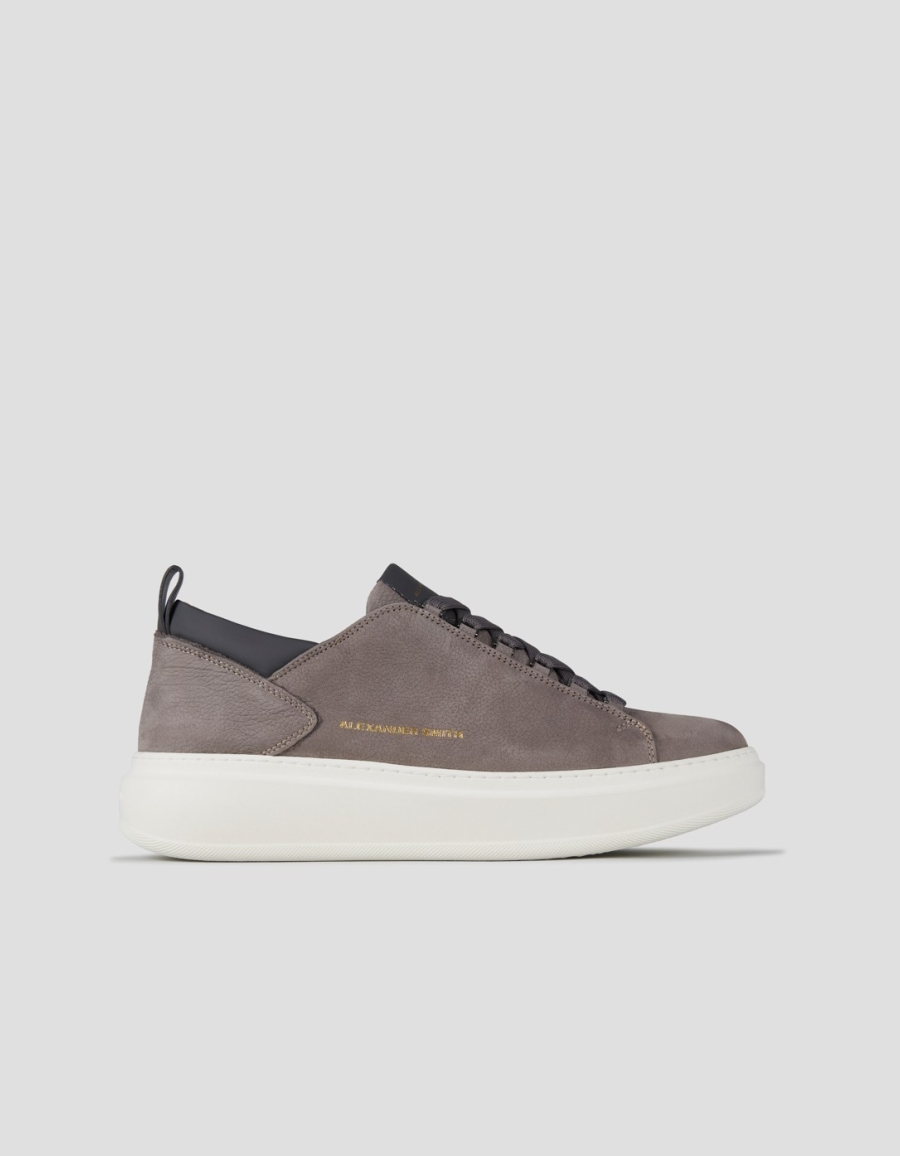 Sneakers Alexander Smith wembley man in grey bottalato nubuck and smooth leather details - 1