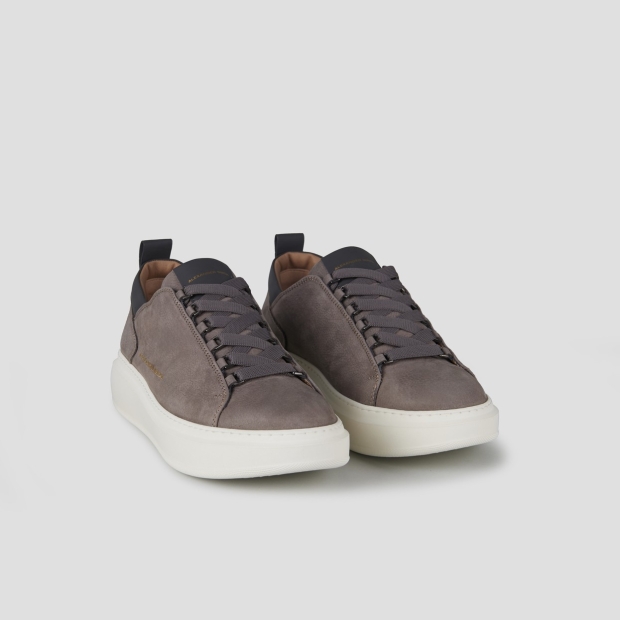 Sneakers Alexander Smith wembley man in grey bottalato nubuck and smooth leather details - 3
