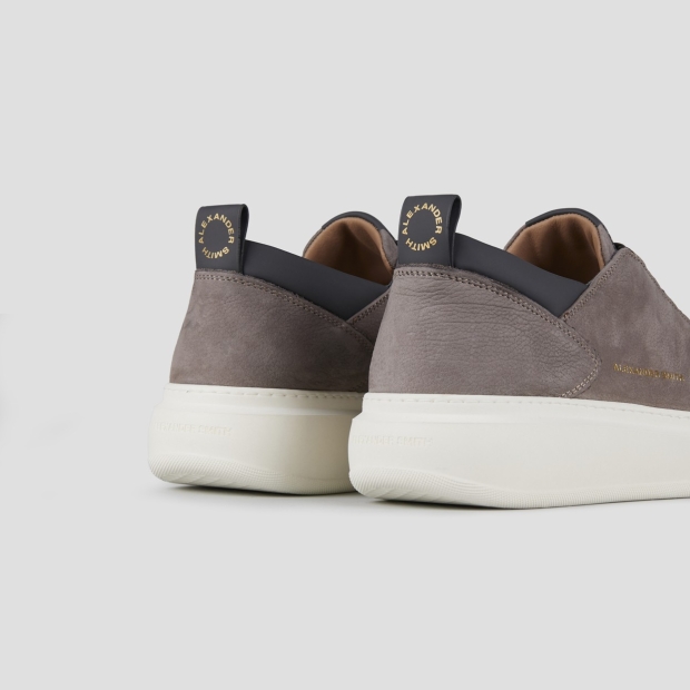 Sneakers Alexander Smith wembley man in grey bottalato nubuck and smooth leather details - 4