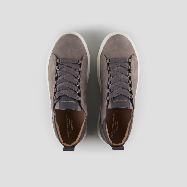 Sneakers Alexander Smith wembley man in grey bottalato nubuck and smooth leather details - 5