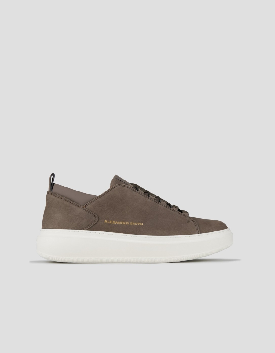 Sneakers Alexander Smith wembley man in brown bottalato nubuck and smooth leather details - 1