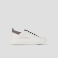 Wembley Man High Frequency in smooth white leather and brown details