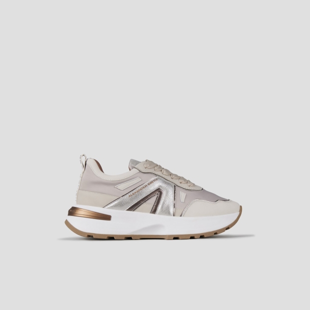 Sneakers Alexander Smith liverpool woman in ivory nylon and dusty laminated - 1