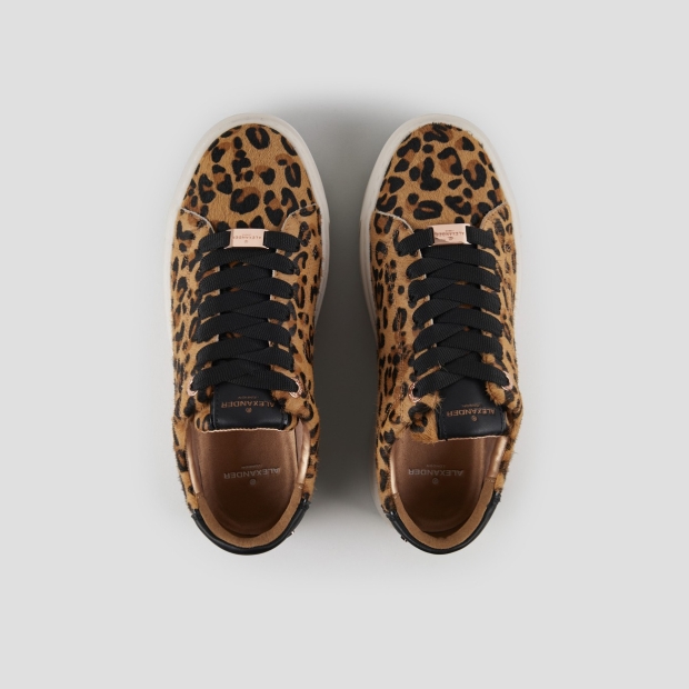 Sneakers Alexander Smith london high woman in spotted pony and black leather heel - 5