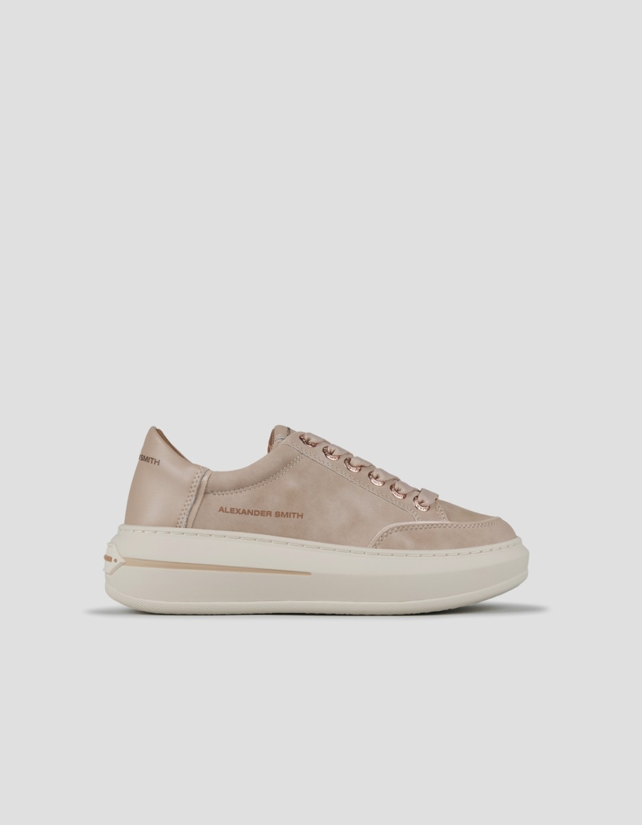 Sneakers Alexander Smith lancaster woman in beige suede and rubberized leather heel - 1