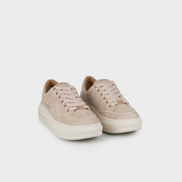 Sneakers Alexander Smith lancaster woman in beige suede and rubberized leather heel - 4