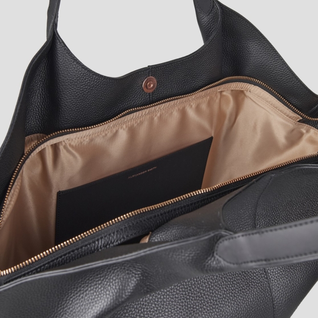 Sneakers Alexander Smith rachel large shoulder bag in black tumbled leather - 6