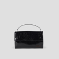 Holly shoulder bag with shoulder strap in black naplak leather