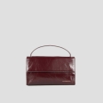 Holly shoulder bag with shoulder strap in burgundy naplak leather