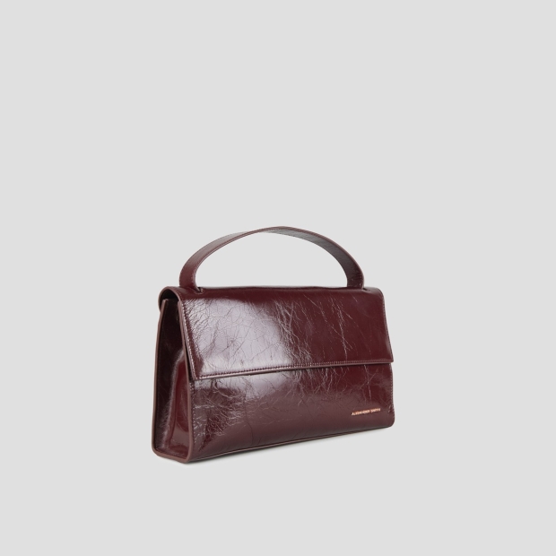 Sneakers Alexander Smith holly shoulder bag with shoulder strap in burgundy naplak leather - 3