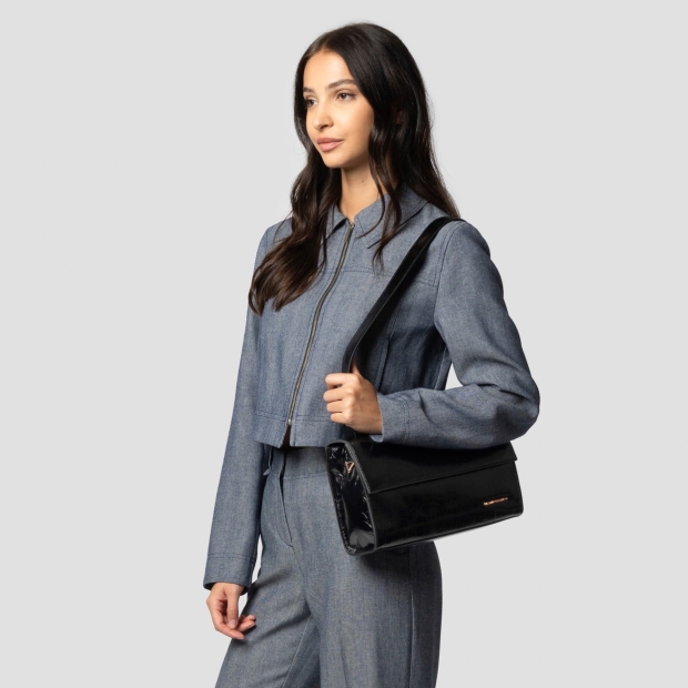 Sneakers Alexander Smith holly shoulder bag with shoulder strap in black naplak leather - 2