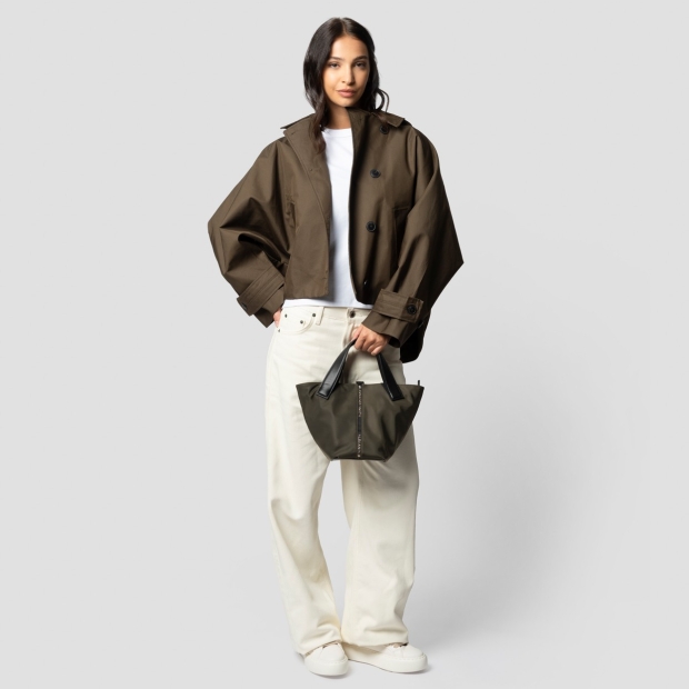 Sneakers Alexander Smith lauren small handbag with shoulder strap in military green nylon - 7