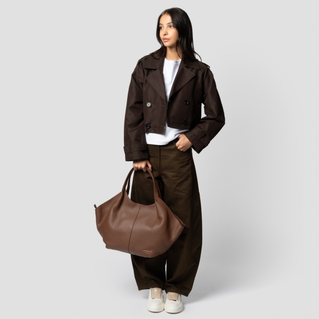 Sneakers Alexander Smith rachel large shoulder bag in brown tumbled leather - 7