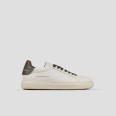 Soho Man in smooth white leather with green back and laces