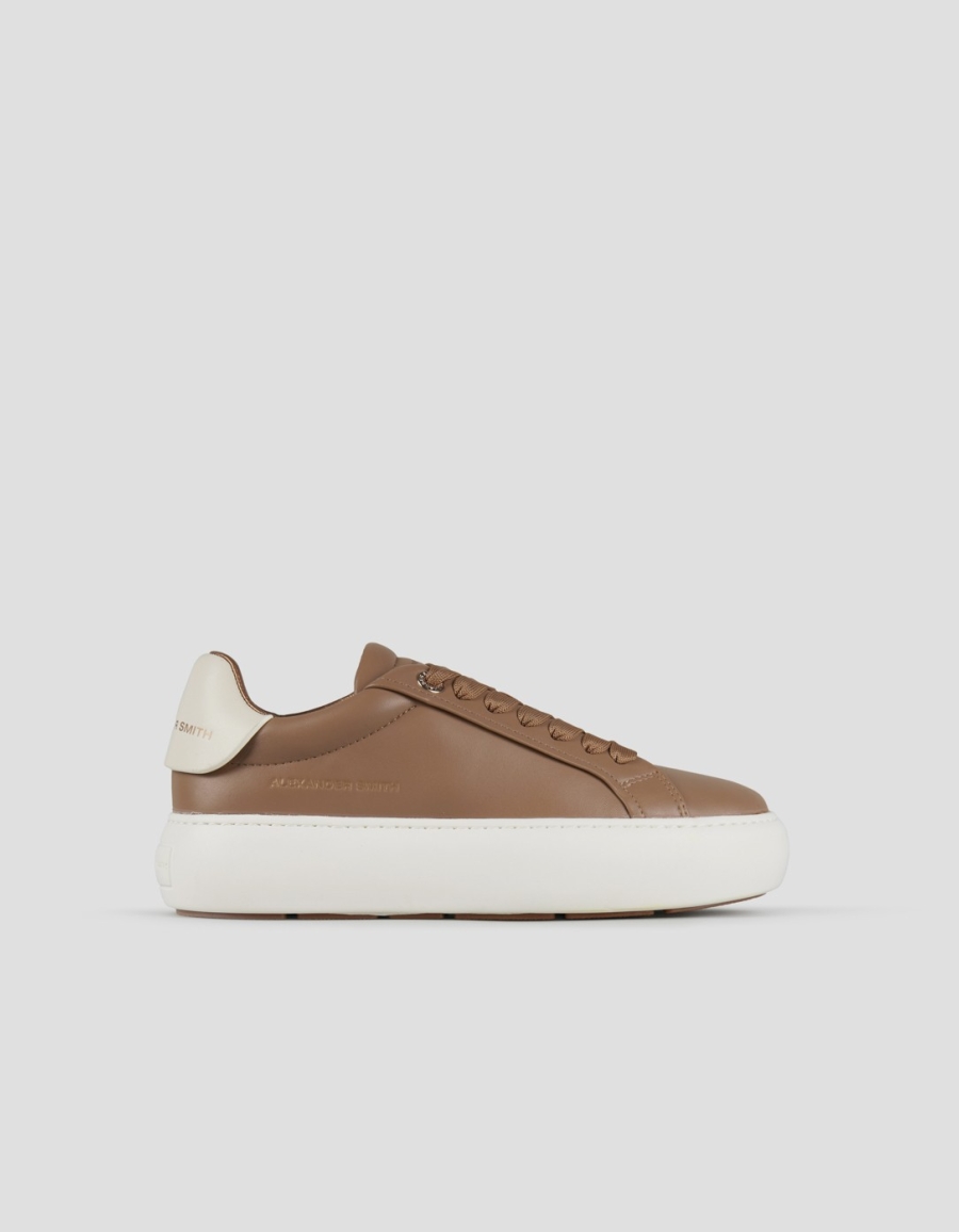 Sneakers Alexander Smith soho woman in smooth sand leather and cream heel - 1
