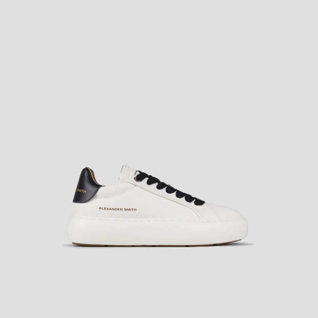 Sneakers Alexander Smith soho woman in smooth white leather and black details - 1
