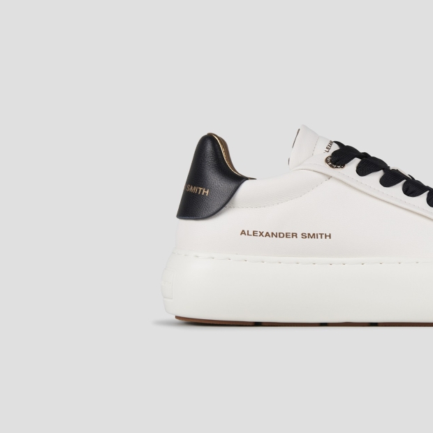Sneakers Alexander Smith soho woman in smooth white leather and black details - 2