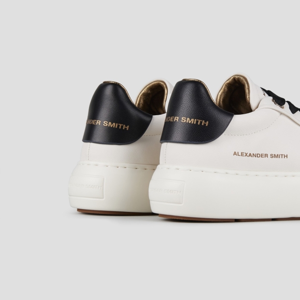 Sneakers Alexander Smith soho woman in smooth white leather and black details - 4