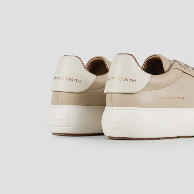Sneakers Alexander Smith soho woman in smooth beige leather and cream heel - 4
