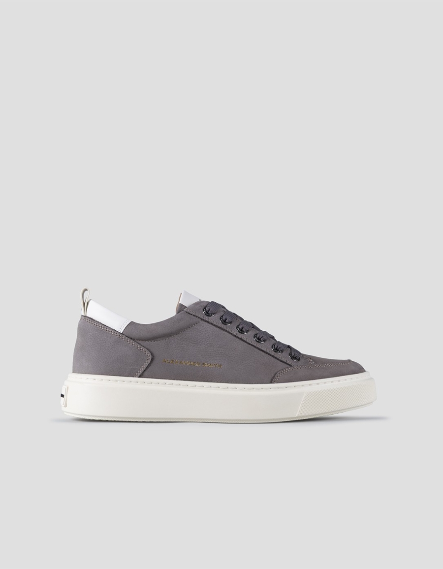 Sneakers Alexander Smith bond man in grey nubuck and white leather details - 1