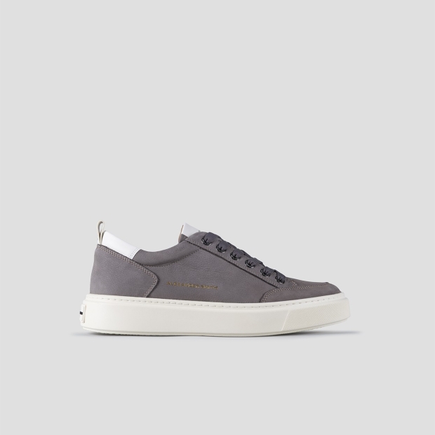 Sneakers Alexander Smith bond man in grey nubuck and white leather details - 1