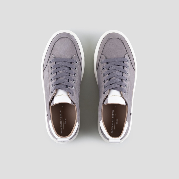 Sneakers Alexander Smith bond man in grey nubuck and white leather details - 5