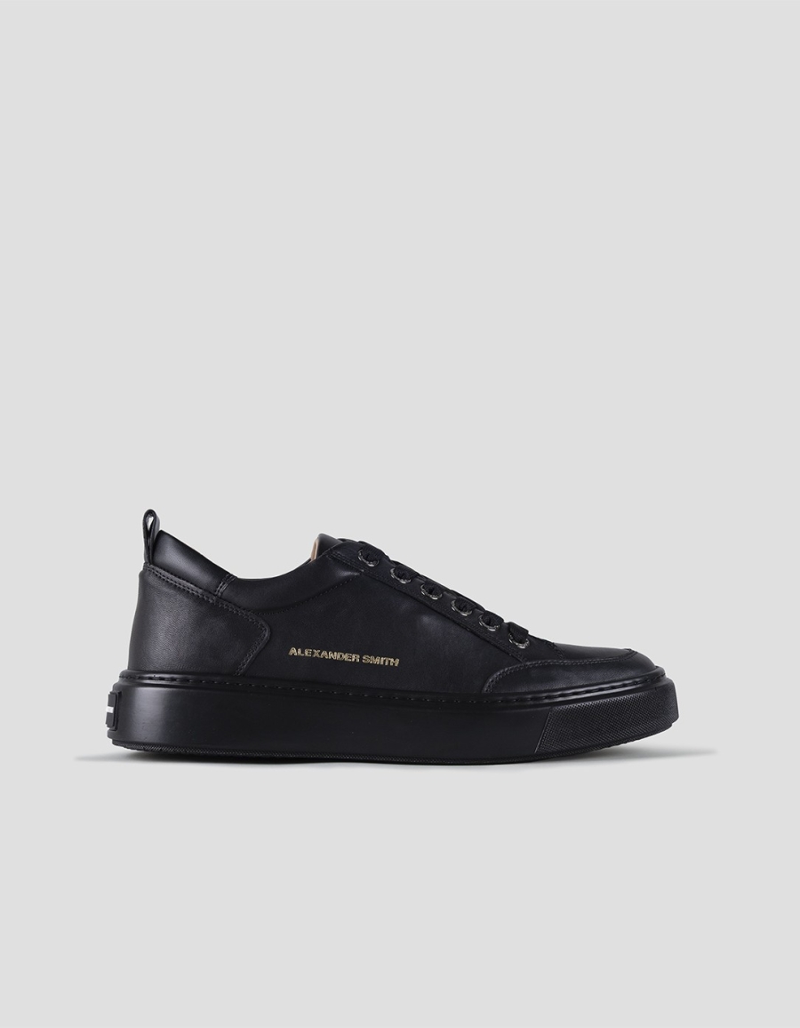 Sneakers Alexander Smith bond man in black leather and black sole - 1