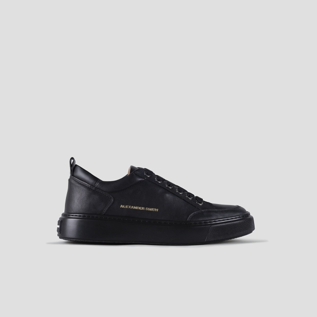 Sneakers Alexander Smith bond man in black leather and black sole - 1