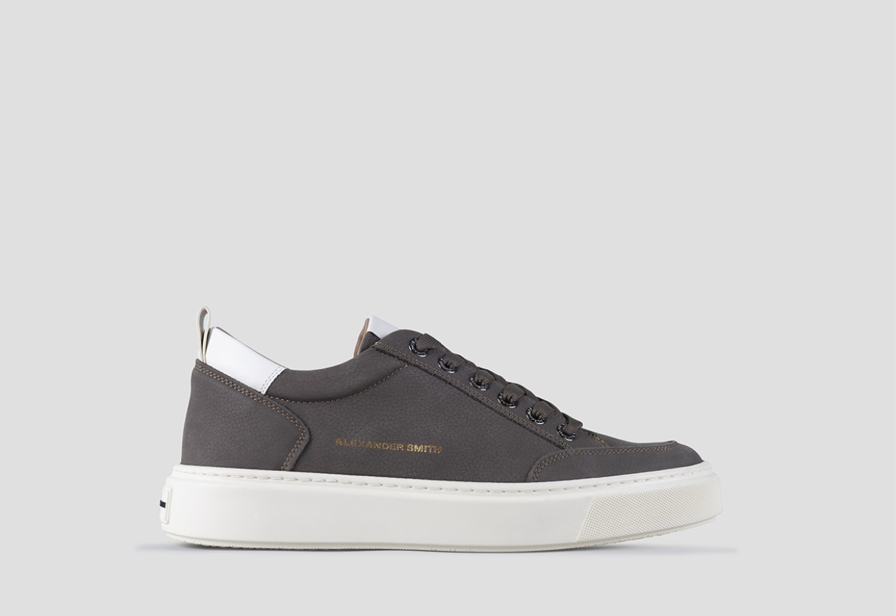 Sneakers Alexander Smith bond man in dark grey nubuck and white leather details - 1