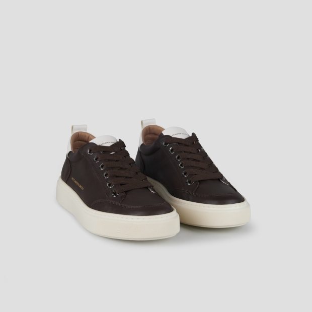 Sneakers Alexander Smith bond man in brown goat leather and white details - 3
