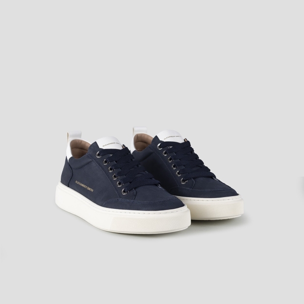 Sneakers Alexander Smith bond man in blue nubuck and white leather details - 3