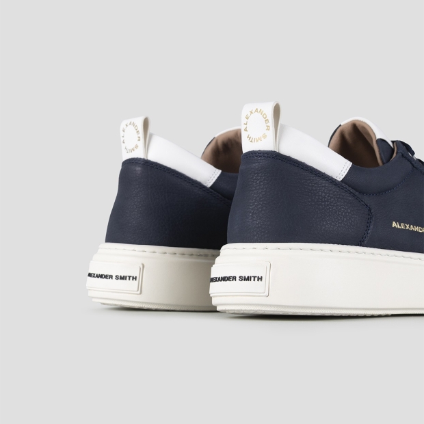 Sneakers Alexander Smith bond man in blue nubuck and white leather details - 4
