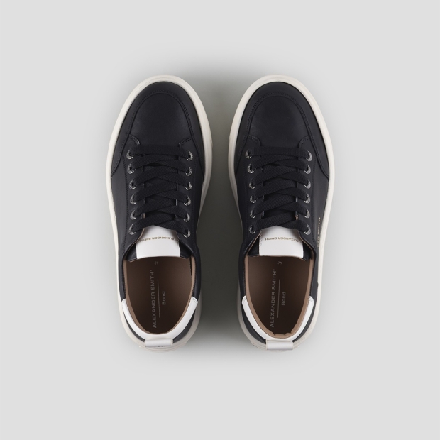 Sneakers Alexander Smith bond man in black goat leather and white details - 5