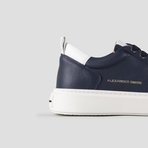 Sneakers Alexander Smith bond man in blue goat leather and white details - 2