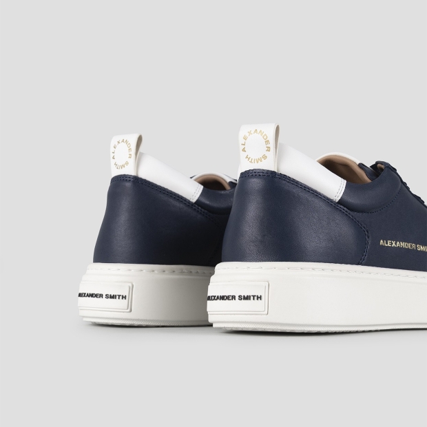 Sneakers Alexander Smith bond man in blue goat leather and white details - 4