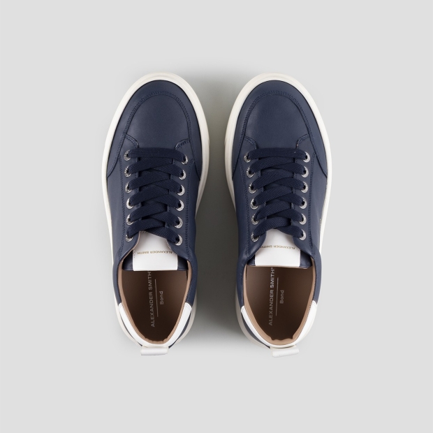 Sneakers Alexander Smith bond man in blue goat leather and white details - 5