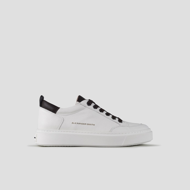 Sneakers Alexander Smith bond man in white goat leather and brown details - 1