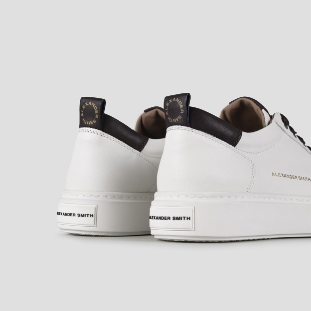 Sneakers Alexander Smith bond man in white goat leather and brown details - 4