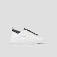 Wembley Man in smooth white leather and dark green details