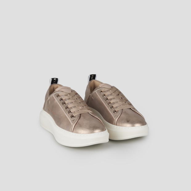 Sneakers Alexander Smith wembley woman in nude laminated leather - 3