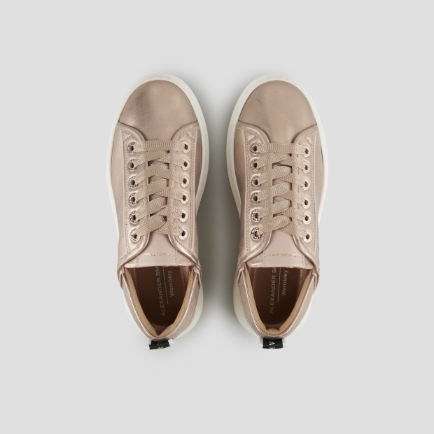 Sneakers Alexander Smith wembley woman in nude laminated leather - 5